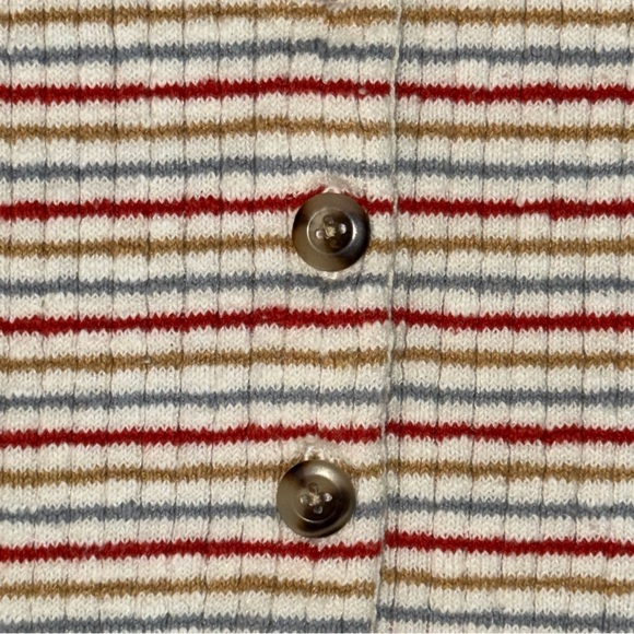 Madewell Barbrook Button-Front Sweater Polo in Stripe - Picture 7 of 9